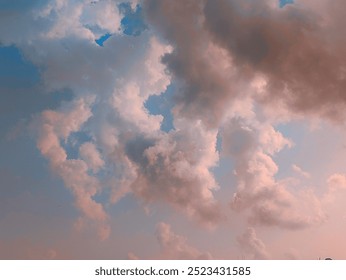 floating cloud in a sunset