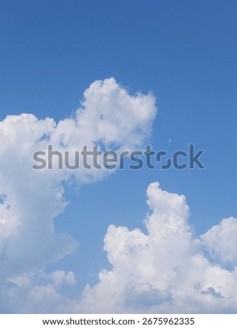 Floating clouds creating different patterns and fascinating shapes