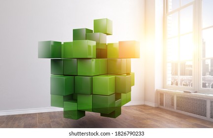 Floating cubes. Innovation and creativity concept - Powered by Shutterstock - Get 15% off with code: PIKWIZARD15