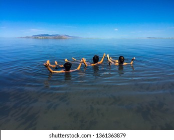 Floating In The Great Salt Lake