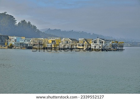 Floating Homes in Sausalito, Marin County, California, USA