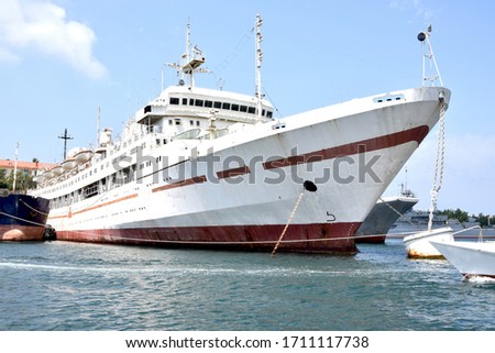 A floating hospital ship in the bay of Sevastopol