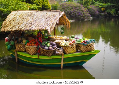 Floating Market Fruit Boat, Bandung, Indonesia