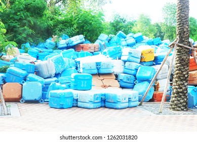 Floating plastic blue