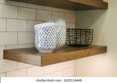 Floating Shelves In A Kitchen