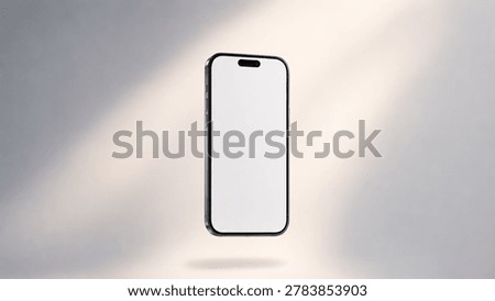 Floating Smartphone Mockup with Soft Gradient Lighting Background