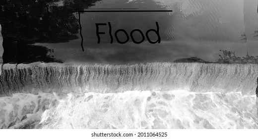 Flood Animation. Floods On The Planet. Tragic. Floods Background.