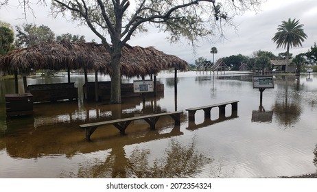 Flood Damage Nor'easter St Augustine Fl Nov 7 2021 United States 