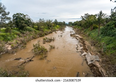 Flood Destruction Along Richmond River In Casino, New South Wales, Australia