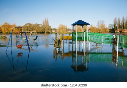 Flood In UK, River Thames In Reading