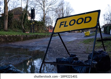 Flood Warning After Storm Christoph In Birmingham Uk