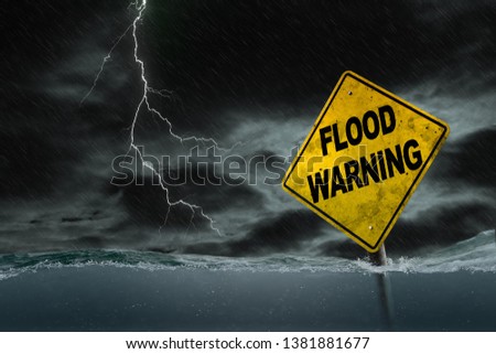 Similar – Image, Stock Photo Watch out for flooding on the banks of the Rhine