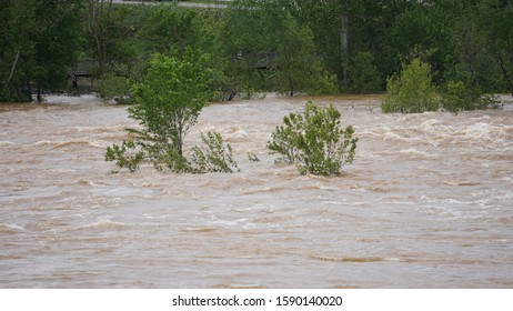 Flooded Chattahoochee River Columbus Georgia May 2018