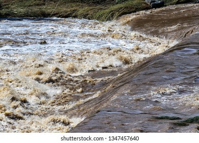 Flooded Creek From Ex Tropical Cyclone Debbie