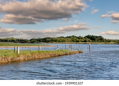 Flooded Fields On The South Coast Of Hampshire In The UK.