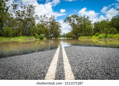 If Its Flooded, Forget It. Rising Flood Waters In Chinchilla, Queensland, Australia