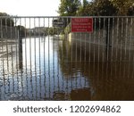 Flooded river path