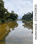 Flooded street in louisiana after hurricane