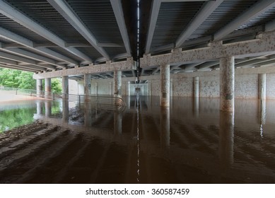 Flooding On The Wichita River In Wichita Falls, TX