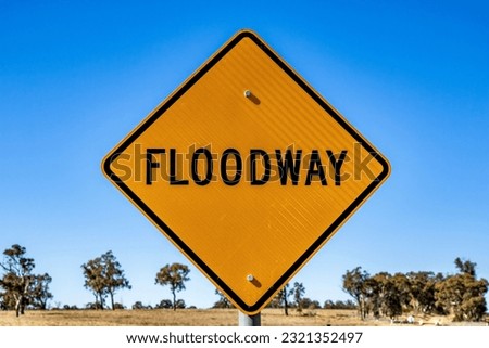 A floodway sign near Emmaville, New South Wales, Australia.