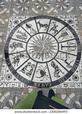 floor with 12 zodiac symbols