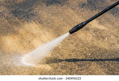 Floor Cleaning With High Pressure Water Jet