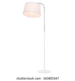 Floor Lamp, Isolated On White Background.