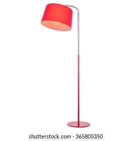 Floor Lamp, Isolated On White Background.