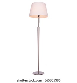 Floor Lamp, Isolated On White Background.