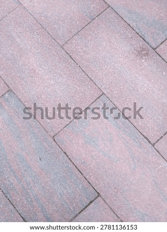 Floor made of red rectangular sandstone tiles, Mulhouse, Alsace, France