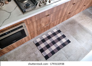 Floor Mat On Tile In Kitchen