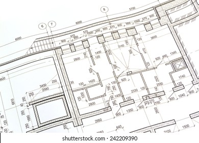 Floor Plan Designed Building On The Drawing