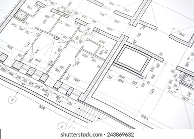 Floor Plan Designed Building On The Drawing