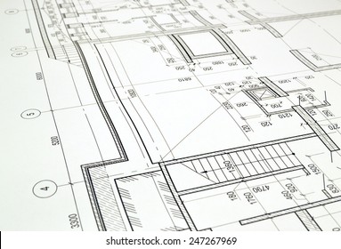 Floor Plan Designed Building On The Drawing