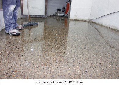 Floor Polisher Working Man