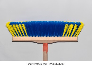 Floor sweeping brush with handle ,plastic broom,cleaning tool - Powered by Shutterstock