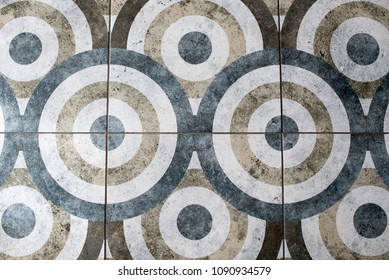 Floor tile in the form of a circle texture