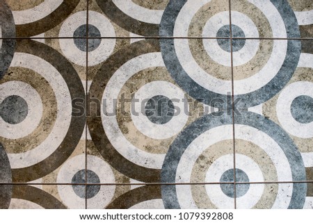 Floor tile in the form of a circle texture