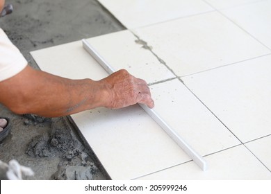 Floor Tile Installation For House Building 