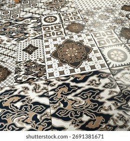 floortile or ceramic with various patterns of batik