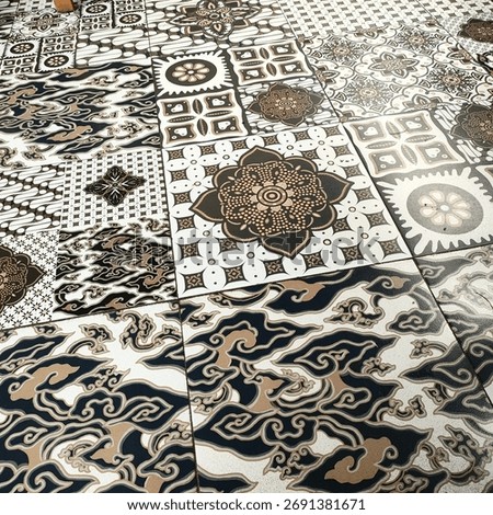 floortile or ceramic with various patterns of batik