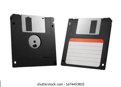 Floppy Disk Disc Diskette Retro Isolated On White Background
