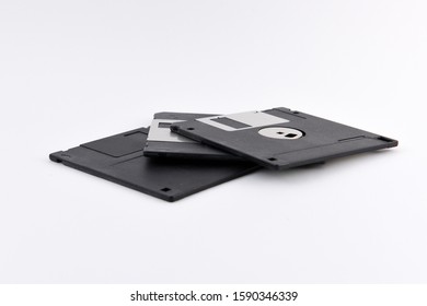Floppy disk on white background