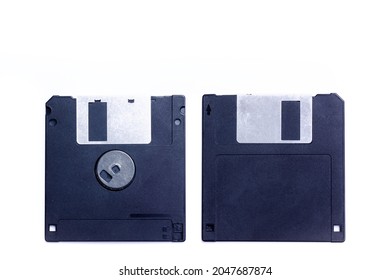 Floppy disk on white background