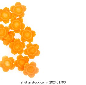 Flora Shape Carrot Vegetable Isolated On White Background