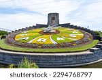 Floral Clock in Niagara Parks, Niagara Falls, Canada in summer.
Built in 1950, Niagara