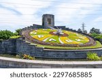 Floral Clock in Niagara Parks, Niagara Falls, Canada in summer.
Built in 1950, Niagara