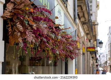 Floral Decoration Of The Shop Window.