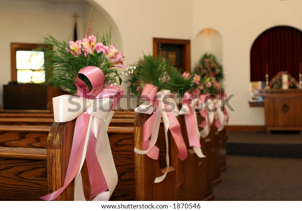 Floral Decorations Wedding Church Stock Photo Edit Now 1870546