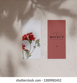 Floral design gift voucher mockup